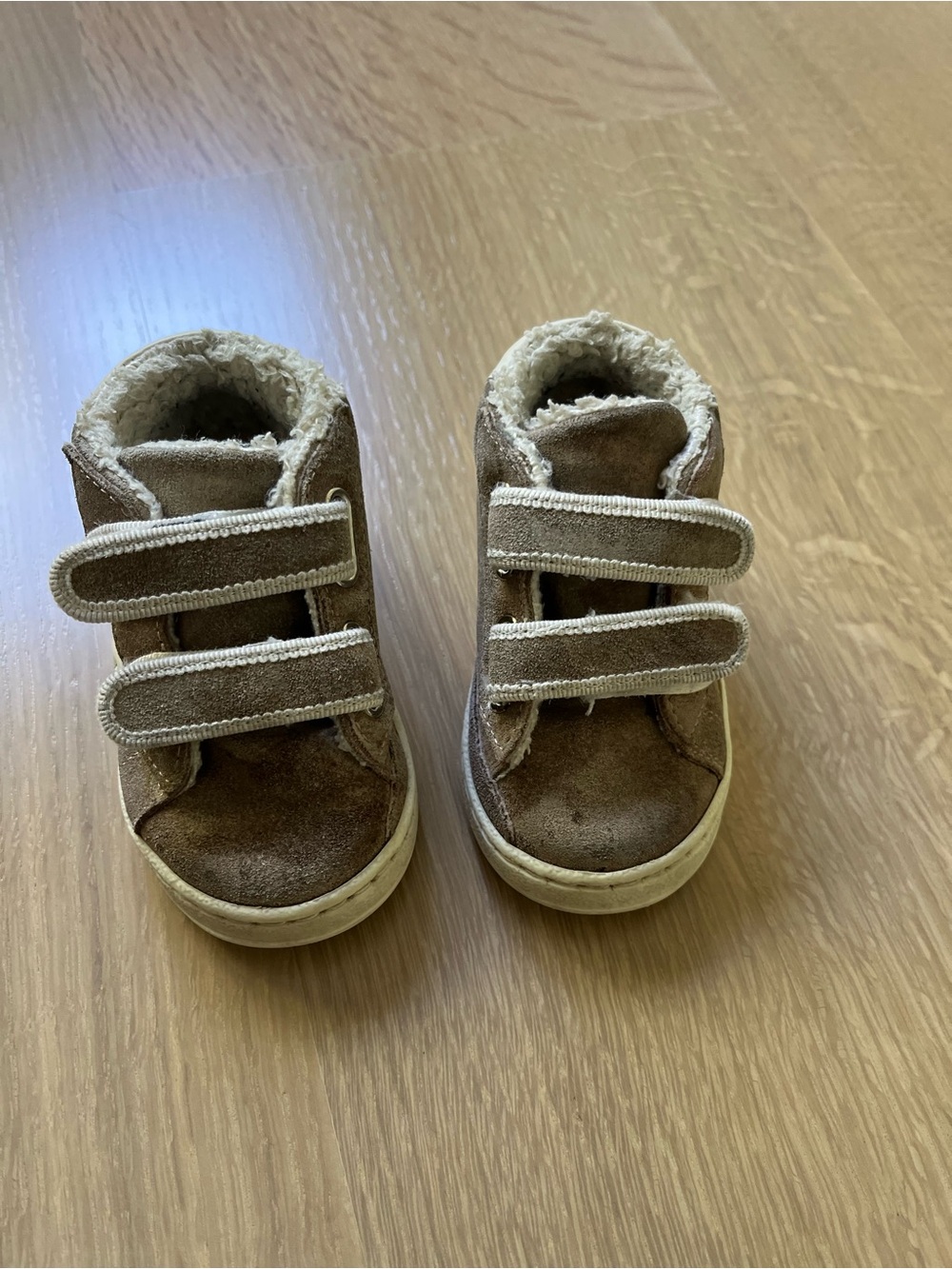 Golden Goose Brown Suede Fur Lined High Top Boots